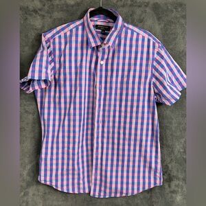 Banana Republic Blue and Pink Plaid Shirt
